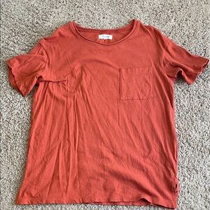 Madewell Terracotta 100% cotton Tee with pocket